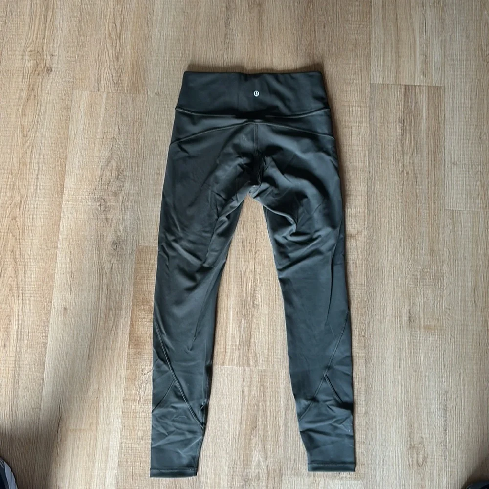 Olive Lululemon In Movement Leggings, Size 10. - Picture 2 of 3